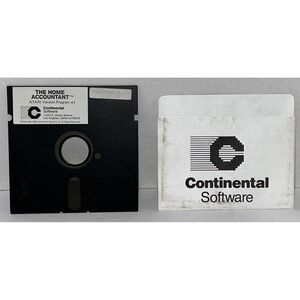 The Home Accountant By Atari 5.25" Floppy Disk Version 1 Continental 1983‎ Rare